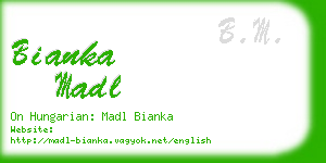 bianka madl business card
